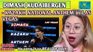 DIMASH KUDAIBERGEN - KAZAKH NATIONAL ANTHEM (Kazakstan GGG & Mexico CANELO ALVAREZ)LAS VEGAS | REACT