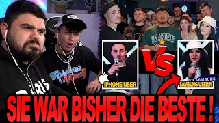 SIE HAT IHN VÖLLIG ZERSTÖRT !! 🤯🔥 IPHONE vs. SAMSUNG (RAPBATTLE) Reaction