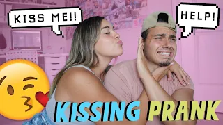 I Can't Stop Kissing You Prank On Boyfriend *He Got Annoyed*