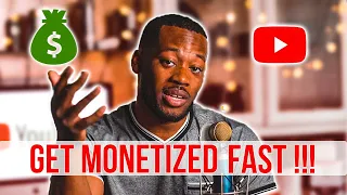 HOW TO GET MONETIZED ON YOUTUBE 2022: This is the Fastest Way! (HACK) Works in 1-3 Days!