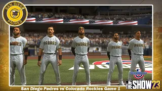 MLB The Show 23 - San Diego Padres Franchise vs Colorado Rockies Game 1