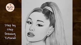 How to draw Ariana Grande - Step by step | Drawing Tutorial | YouCanDraw