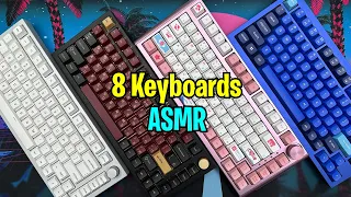 ASMR 8 Lubed Keyboards with Fast Typing for Studying, Sleep, Relaxing🌞 모두가 애타게 찾던 풀윤활 키보드 소리 모음집 키보드