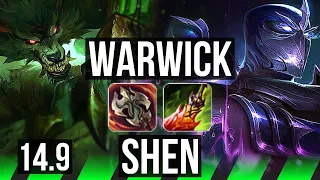 WARWICK vs SHEN (JGL) | Rank 5 Warwick, 1700+ games, Legendary, 15/4/11 | NA Master | 14.9