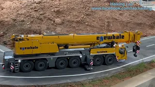 1/14 LTM1350 crane truck, the operation of the machine with the site is more realistic！