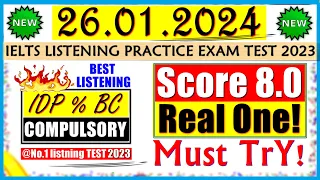 IELTS LISTENING PRACTICE TEST 2024 WITH ANSWERS | 26.01.2024