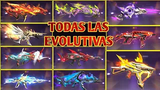 TODAS LAS ARMAS LEGENDARIAS EVOLUTIVAS DE FREE FIRE HISTORIA Y ORIGEN