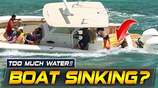 BOAT SINKING?? FAMILY IN PANIC MODE AT HAULOVER INLET | BOAT ZONE