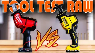 MILWAUKEE FUEL VS DeWALT XTREME (BEST 12V RECIPROCATING SAW TOOL TEST)