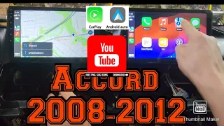 2008-2012 Honda Accord How to remove radio Install 10" Apple carplay android auto YouTube Netflix