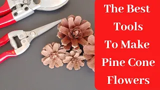 The Best tool I've Found To Cut Pine Cones! Pine Cone Flowers