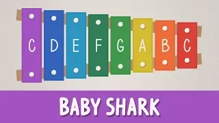 How to play Baby Shark on a Xylophone - Easy Songs - Tutorial