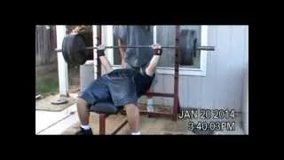 DAVID KNIGHT 425x1 RAW BENCH PRESS, 315x10 CLOSE GRIP BENCH PRESS