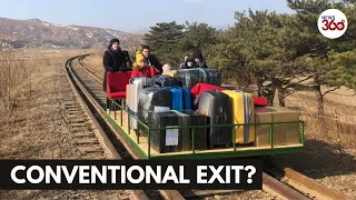 Russian diplomats leave North Korea on hand-powered rail trolley - News 360 Tv