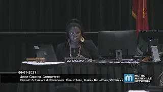 06/01/21 Council Committees: Budget & Finance with Personnel...