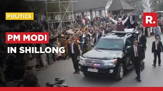 Rousing Welcome For PM Modi, Crowd Chants 'Modi Modi' in Shillong