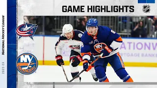 Blue Jackets @ Islanders 11/12 | NHL Highlights 2022