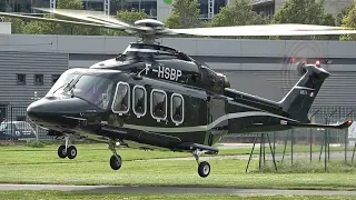 LUXURY LEONARDO AW139 Landing & Takeoff !! (F-HSBP)