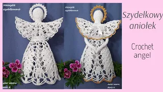 Aniołek 14 cm  szydełko. Wzór /author pattern Renia K.Crochet angel. @niezwykleszydelkowanie