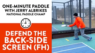 One Minute Paddle — How to Defend Against the Back-Side Screen (Forehand Side)