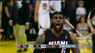 2014.02.12 - LeBron James aka LeDagger Full Highlights at Warriors - 36 Pts, 13 Reb, 9 Assists