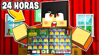 COMPLETEI O ALBUM DA COPA EM 24 HORAS NO MINECRAFT!! (COPA 2022) ‹ LOBINHO ›