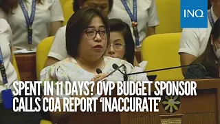 Spent in 11 days? OVP budget sponsor calls COA report ‘inaccurate’