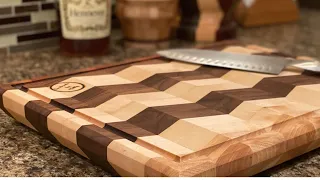 Cutting Board 3D Effect (Chevron)