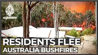 Residents flee towards the sea as Australian bushfires intensify