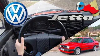 1990 Volkswagen Jetta MK2 1.8 (66kW) POV 4K [Test Drive Hero] #108  ACCELERATION,ELASTICITY, DYNAMIC