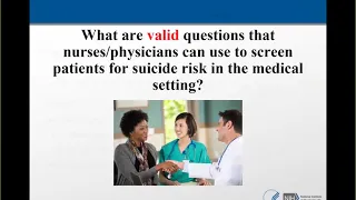 Suicide Risk Screening Training:  How to Manage Patients at Risk for Suicide