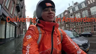 Reality of a Takeaway Rider in Amsterdam (during a stormy morning)