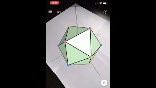 3 Golden Rectangles to Regular Icosahedron: Animated Formation in GeoGebra 3D with AR