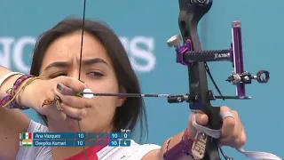 Paris World cup stage 3 woman's semifinals deepika Kumari vs ana