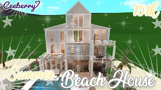 Bloxburg | Summer Beach House 151k No Large Plot | Speed Build