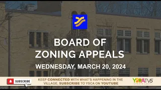BOARD OF ZONING APPEALS | March 20, 2024