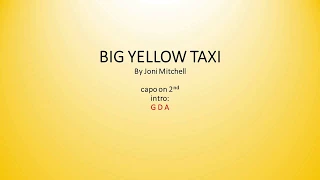 Big Yellow Taxi by Joni Mitchell - Easy chords and lyrics