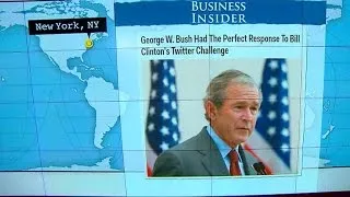 Headlines at 8:30: Former President Clinton challenges George W. Bush on Twitter