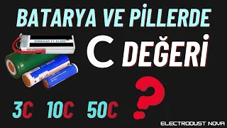 Batarya ve Pillerde C Değeri Nedir? | 3C 5C 50C ne demek | C değeri ile şarj deşarj akımı hesaplama