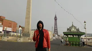 Rapscallion in red jacket upset at me for filming lightning storm in Blackpool