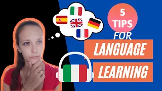 Italian Listening Practice | Beginner - Intermediate Level | 5 Tips for Language Learning