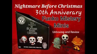 Funko Mystery Minis 30th Anniversary Nightmare Before Christmas Full case plus 3 Opening & Review