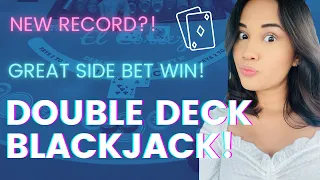 💙 NEW RECORD?! DOUBLE DECK BLACKJACK WITH SIDE BETS! GREAT SIDE BET WIN!