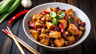 "Kung Bao Chicken: Mastering the Perfect Blend of Spicy and Savory Flavors!" #chinesefood