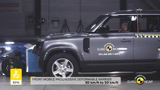 Le grand 4x4 Land Rover Defender 110 obtient cinq étoiles aux crash-tests Euro NCAP