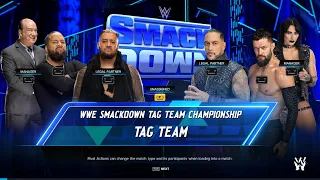 the bloodline vs the judgement day smackdown tag team championship match full match highlights 2023