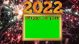 Happy new year 2022 green screen frame template Effects HD