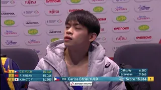 Carlos Yulo 🇵🇭🥈15.366 Parallel Bars Finals World Championships Liverpool 2022