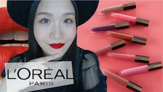 Swatches & Reviews[L’oreal] rouge signature lightweight matte lip stain👄high pigment I CHOOSE/I LEAD