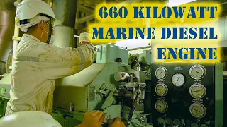 Ship's Diesel Engine (Generator) Start-up | Warning: Loud Engine Sound | Chief MAKOi